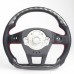 For Audi S6 S7 RS6 RS7 Carbon Fiber LED Flat Perforated Leather Steering Wheel