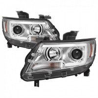 2015-2020 Chevy Colorado LED Tube Halo Projector Headlights Chrome LT WT Z71 ZR2