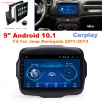 9&quot; Android10.1 Carplay DSP Car Stereo Radio GPS Wifi Fit For Jeep Renegade 11-13